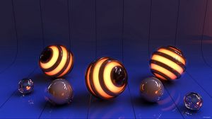 Preview wallpaper balls, light, surface, line, background