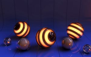 Preview wallpaper balls, light, surface, line, background