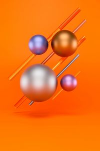 Preview wallpaper balls, lines, colorful, bright, 3d