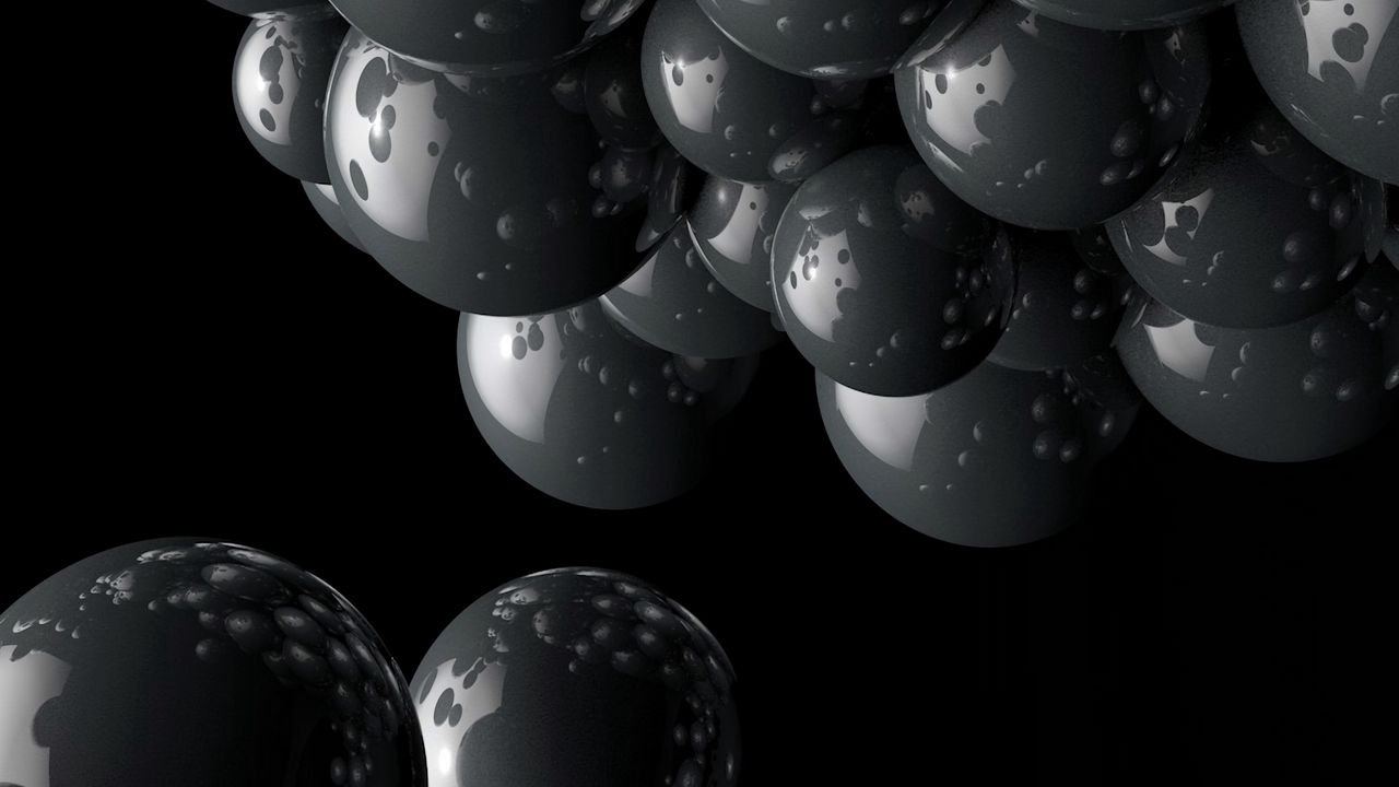 Wallpaper balls, magnet, gray, cluster, compound