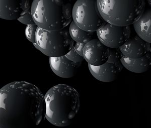 Preview wallpaper balls, magnet, gray, cluster, compound