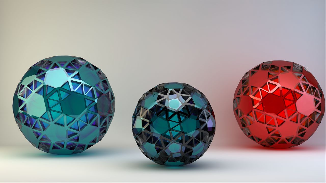 Wallpaper balls, mesh, form, glass