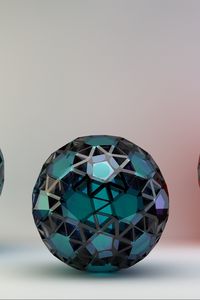 Preview wallpaper balls, mesh, form, glass
