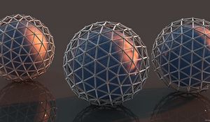 Preview wallpaper balls, mesh, surface, metal