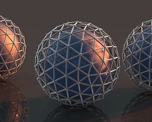 Preview wallpaper balls, mesh, surface, metal