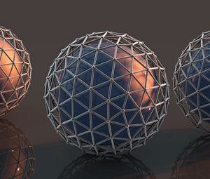 Preview wallpaper balls, mesh, surface, metal