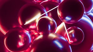 Preview wallpaper balls, neon, 3d