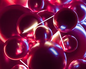 Preview wallpaper balls, neon, 3d