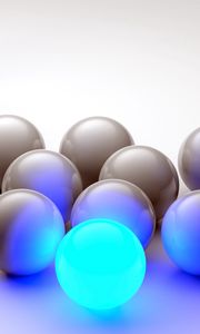 Preview wallpaper balls, neon, glow, shape