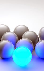 Preview wallpaper balls, neon, glow, shape