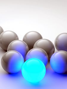 Preview wallpaper balls, neon, glow, shape