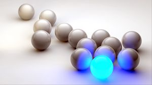 Preview wallpaper balls, neon, glow, shape