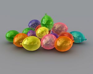 Preview wallpaper balls, ovals, colorful, lot, transparent