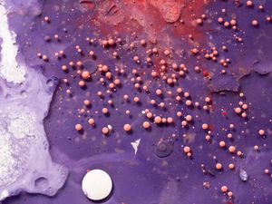 Preview wallpaper balls, paint, liquid, purple, volume