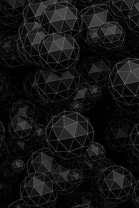 Preview wallpaper balls, polyhedrons, 3d, shapes, black