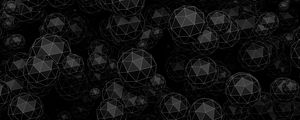 Preview wallpaper balls, polyhedrons, 3d, shapes, black