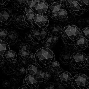 Preview wallpaper balls, polyhedrons, 3d, shapes, black