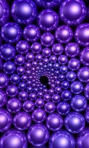 Preview wallpaper balls, purple, rendering, rotation