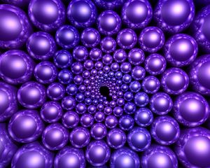 Preview wallpaper balls, purple, rendering, rotation