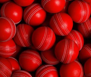 Preview wallpaper balls, red, round, sport