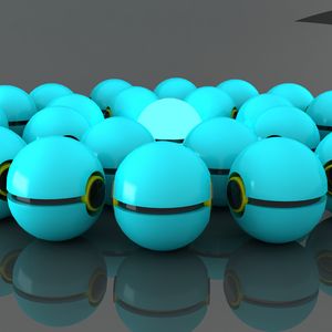 Preview wallpaper balls, rendering, modeling, blue