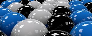 Preview wallpaper balls, rows, white, blue, black