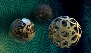 Preview wallpaper balls, shape, flight, weaving