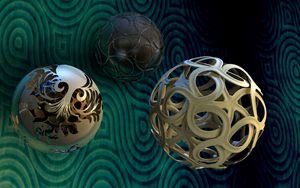 Preview wallpaper balls, shape, flight, weaving