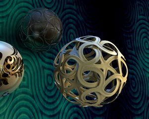 Preview wallpaper balls, shape, flight, weaving