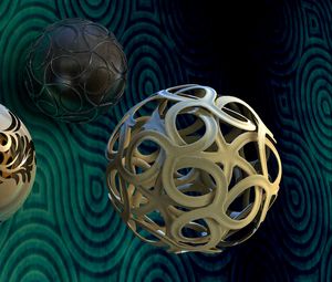 Preview wallpaper balls, shape, flight, weaving