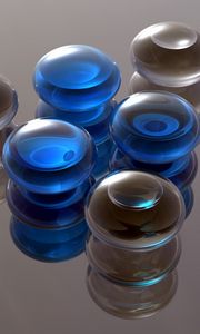 Preview wallpaper balls, shape, glass, surface