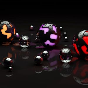 Preview wallpaper balls, shape, light, dark