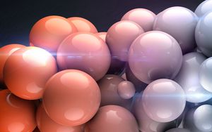 Preview wallpaper balls, shape, light