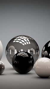 Preview wallpaper balls, shape, sleek, reflection
