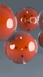 Preview wallpaper balls, shape, smooth, plastic, glass