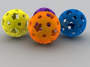 Preview wallpaper balls, shapes, colorful, stars, figure