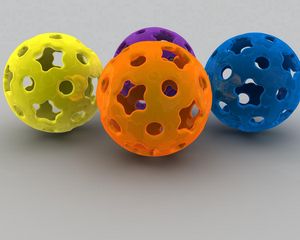 Preview wallpaper balls, shapes, colorful, stars, figure