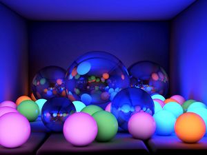 Preview wallpaper balls, size, neon, glow