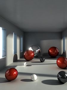 Preview wallpaper balls, size, space, premises, form