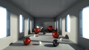 Preview wallpaper balls, size, space, premises, form