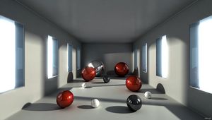 Preview wallpaper balls, size, space, premises, form