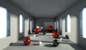 Preview wallpaper balls, size, space, premises, form