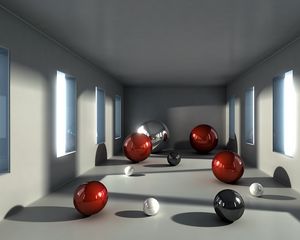 Preview wallpaper balls, size, space, premises, form