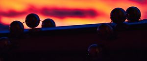 Preview wallpaper balls, sky, sunset, dark, outline