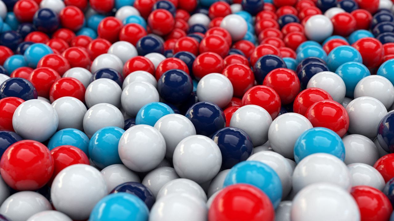 Wallpaper balls, smooth surface, colorful