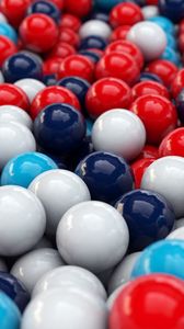 Preview wallpaper balls, smooth surface, colorful