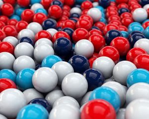 Preview wallpaper balls, smooth surface, colorful