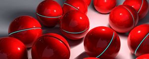 Preview wallpaper balls, sphere, red, glass