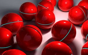 Preview wallpaper balls, sphere, red, glass