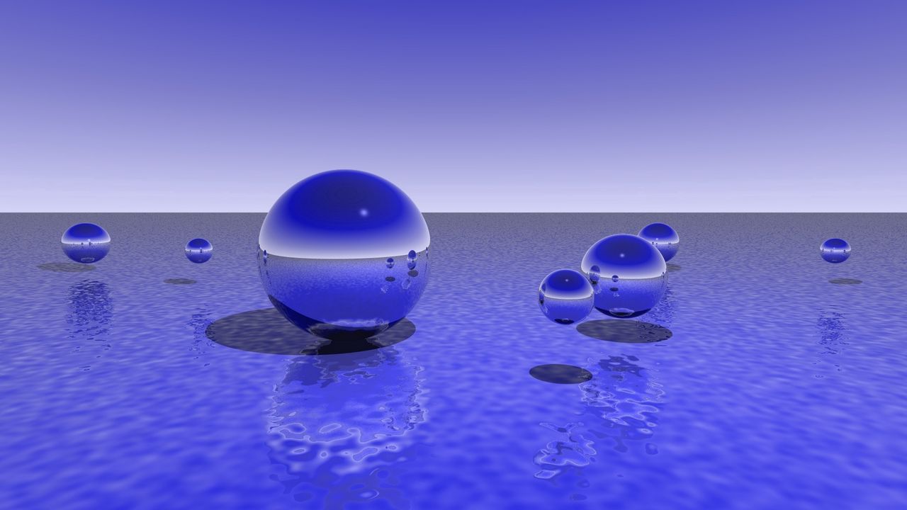 Wallpaper balls, sphere, space, smooth